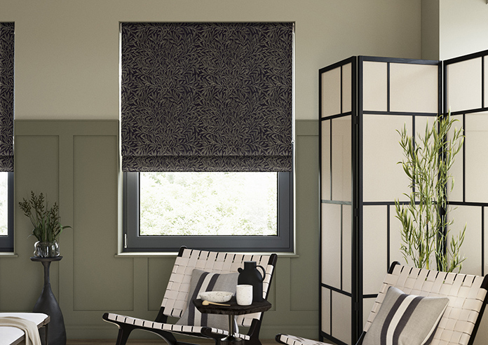 William Morris At Home Willow, Woven Indigo - Roman Blind - Image 3